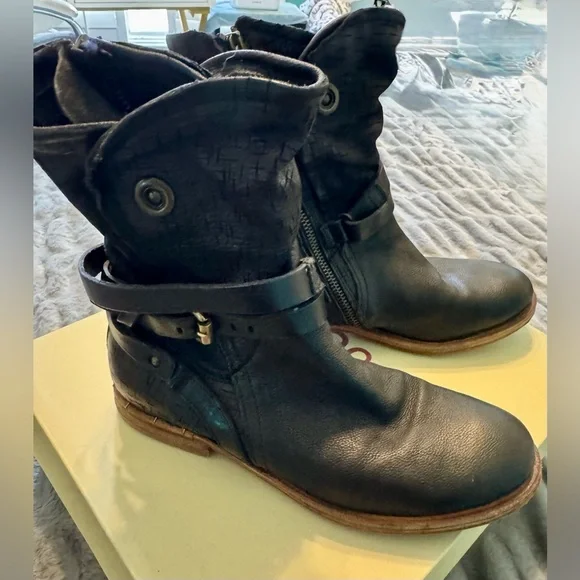 A.S.98 for Free People Tyler Ankle Boot - Black – Size 8 / 38 – NIB - RARE!